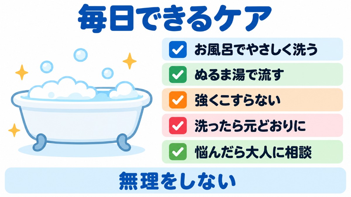 10代の毎日のケアのチェックリスト